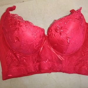 Strapless Red Lace Bra